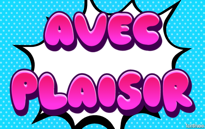 Avec plaisir Effet de Texte