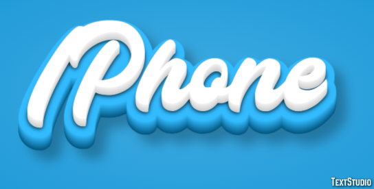 IPhone Efeito de texto