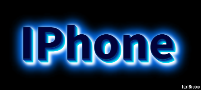IPhone Efeito de texto