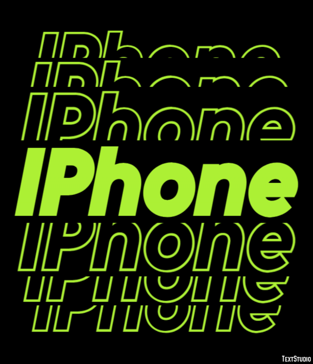 IPhone Efeito de texto