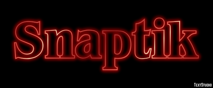 Snaptik Text effect