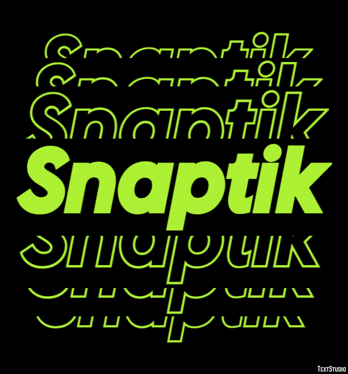 Snaptik Text effect