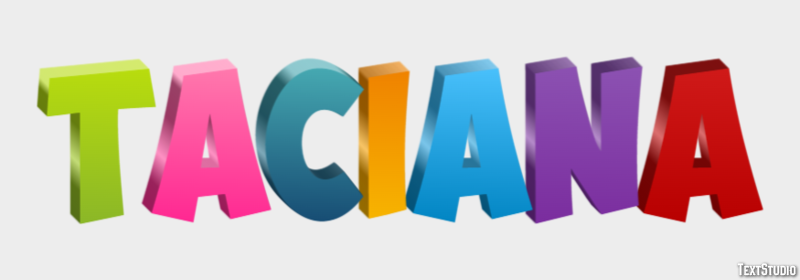 Taciana Efecto de texto