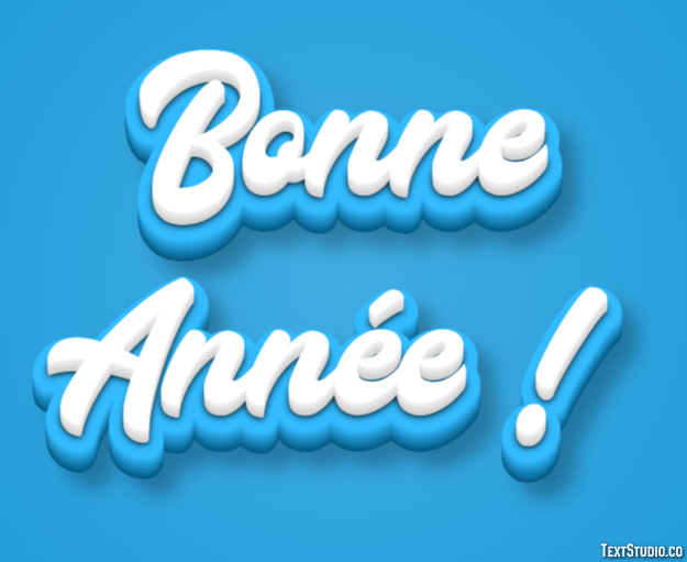Bonne Année ! Effetto testo