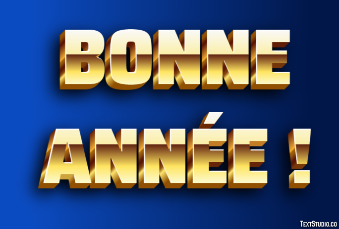 Bonne Année ! Effet de texte