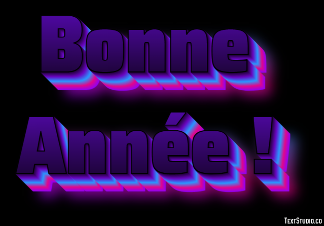 Bonne Année ! Effet de texte