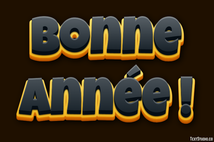 Bonne Année ! Effet de texte