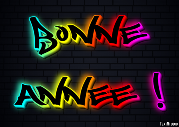Bonne Année ! Effet de texte