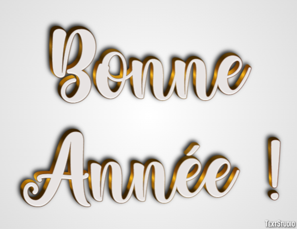 Bonne Année ! Effet de texte
