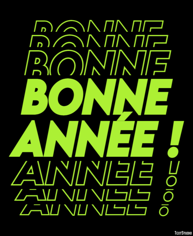 Bonne Année ! Effet de texte