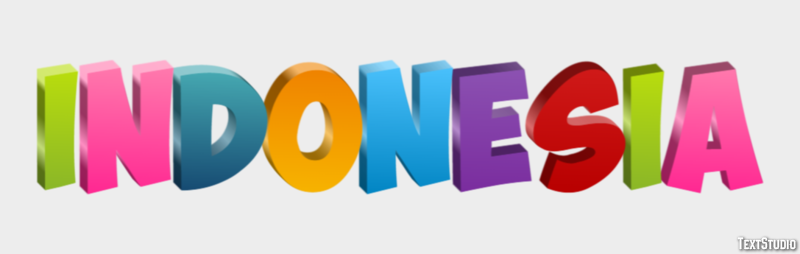 Indonesia Text Effect