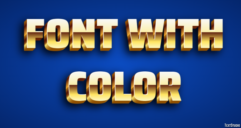 Font With Color Tekst Effect