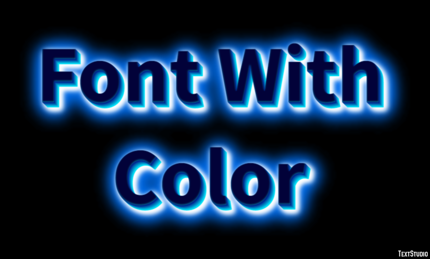 Font With Color Efekt tekstowy