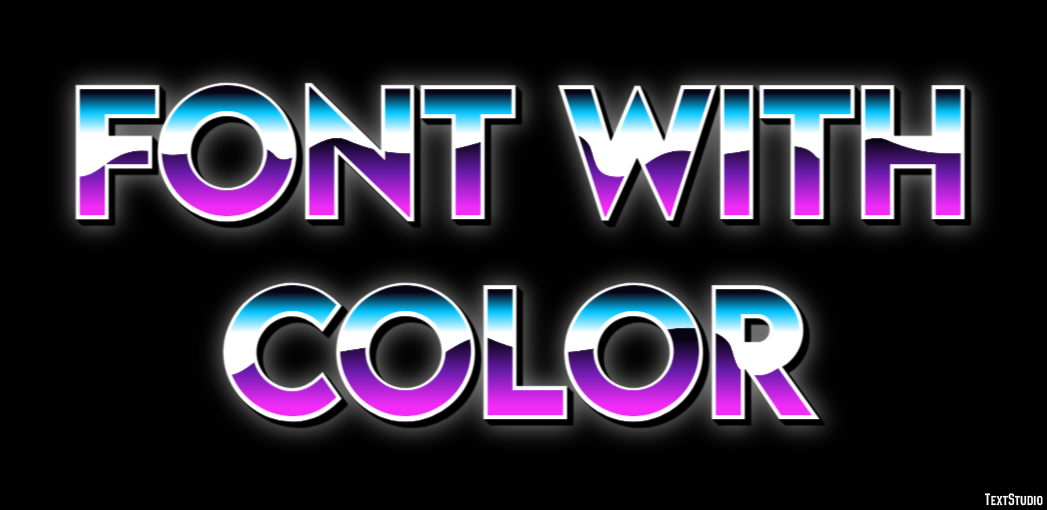 Font With Color Efekt tekstowy