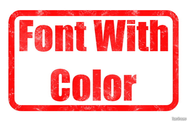 Font With Color Effet de Texte