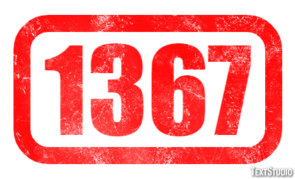 1367 Text effect
