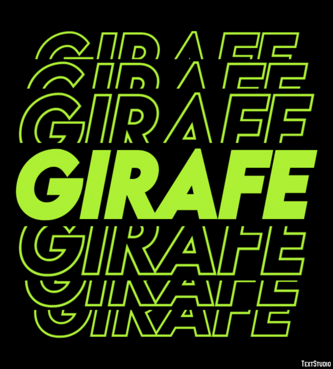 Girafe Effetto testo