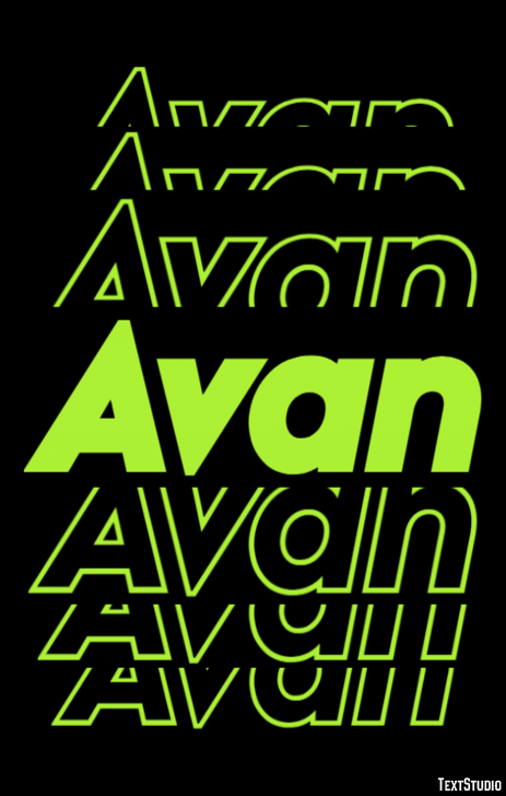 Avan Efeito de texto