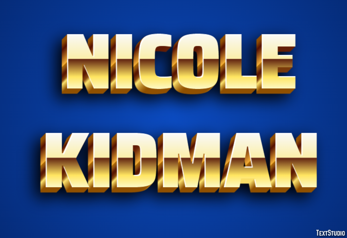 Nicole Kidman Text Effect