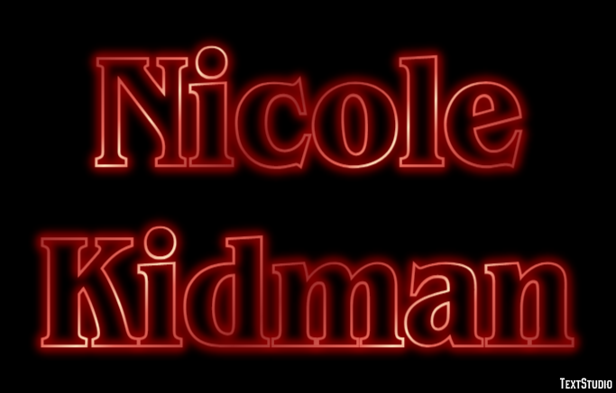 Nicole Kidman Efeito de texto