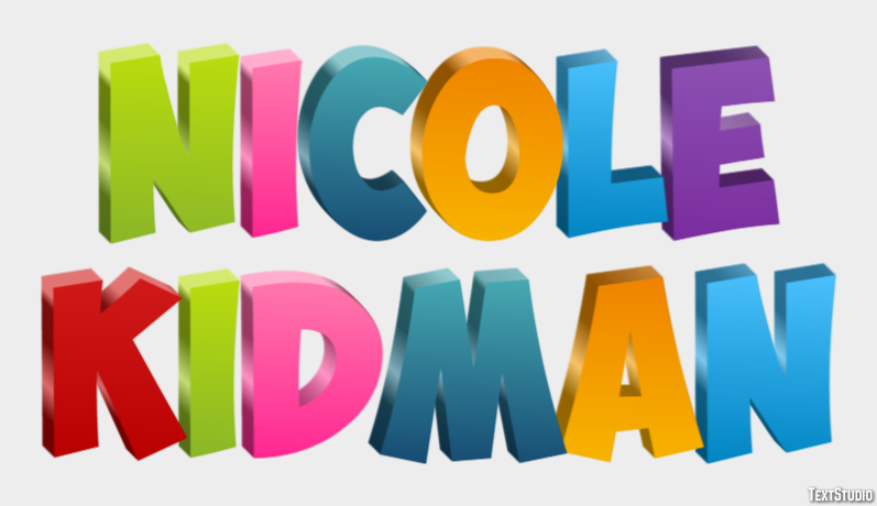 Nicole Kidman Efeito de texto