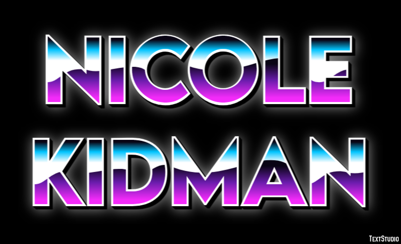 Nicole Kidman Efeito de texto