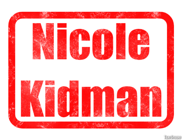Nicole Kidman Efeito de texto