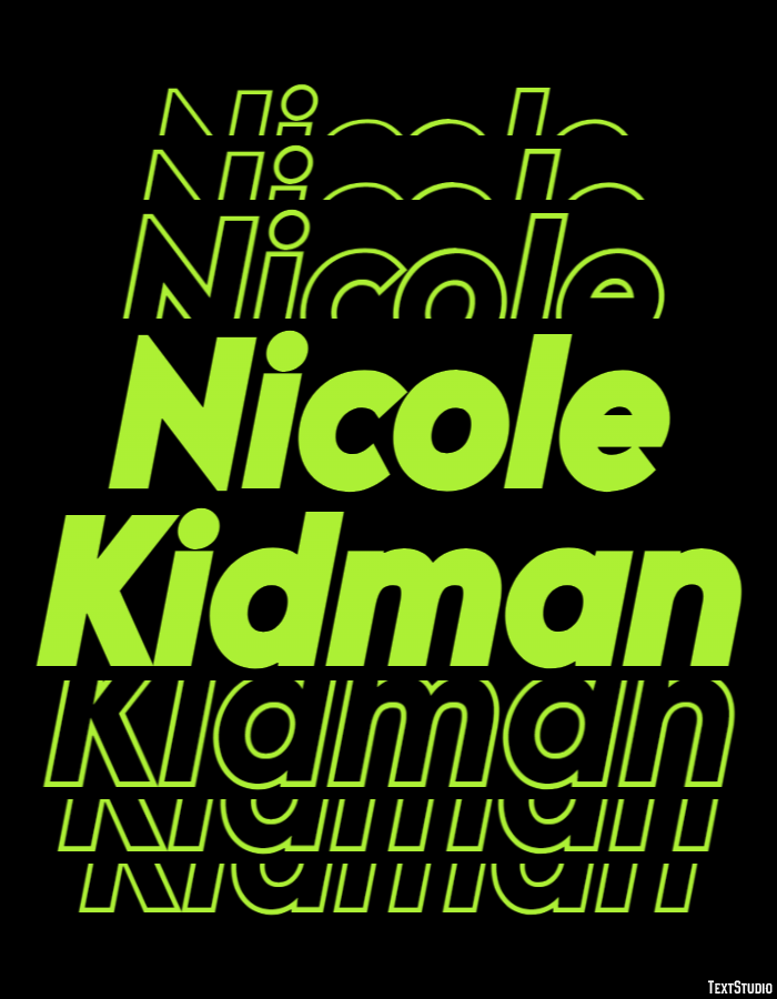 Nicole Kidman Efeito de texto