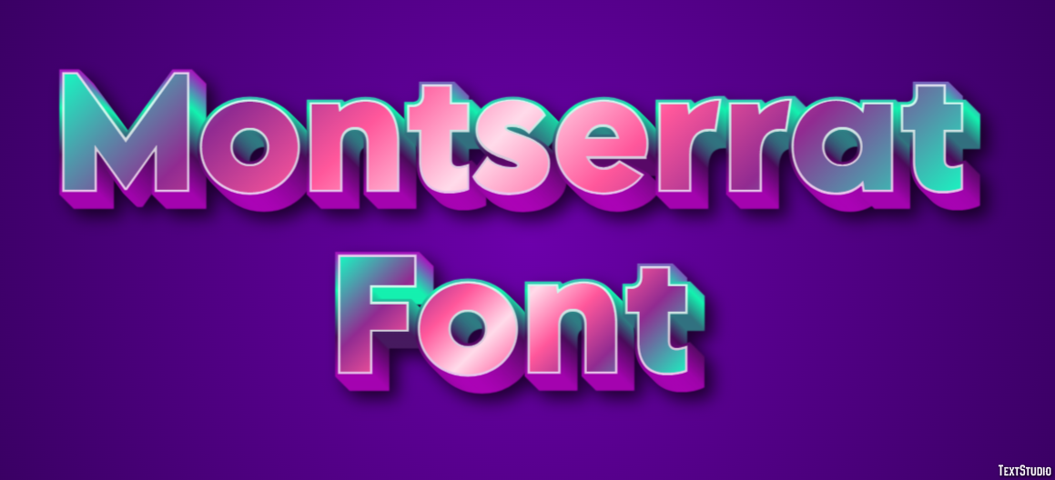 Montserrat Font テキスト効果