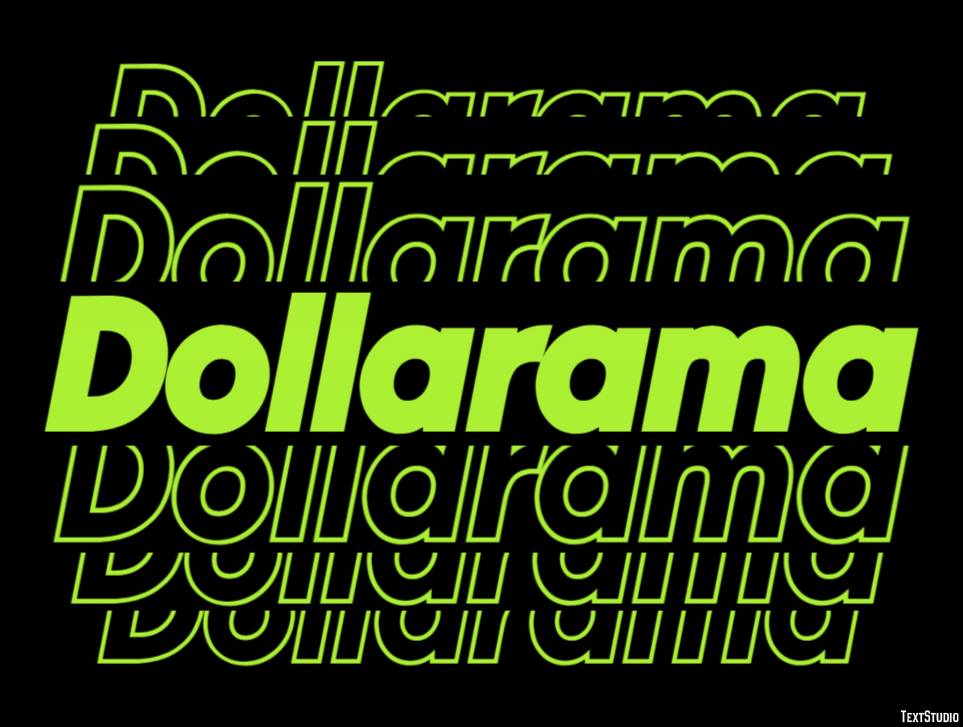 Dollarama Tekst Effect