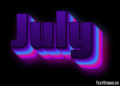 July Effetto testo