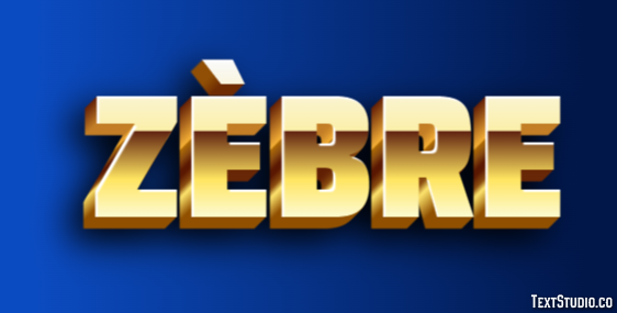 Zèbre Effet de Texte