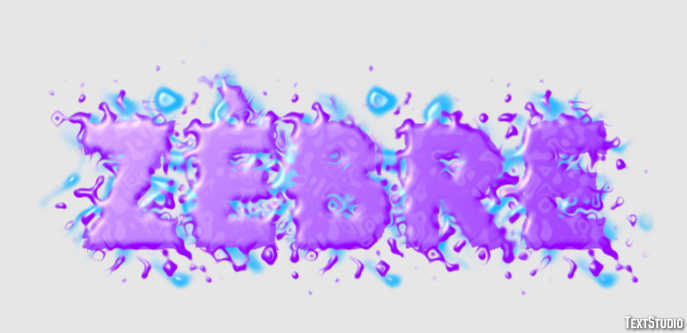 Zèbre Efecto de Texto
