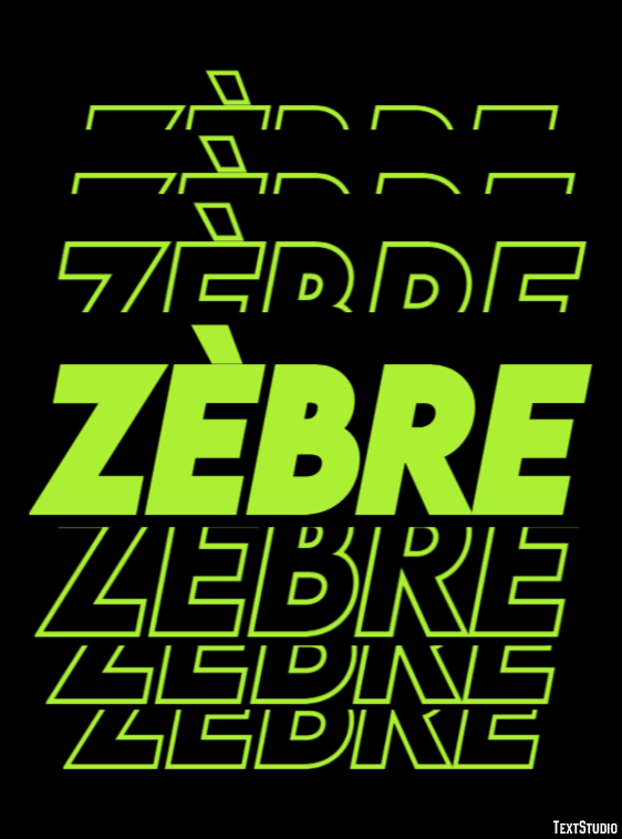 Zèbre Effet de Texte
