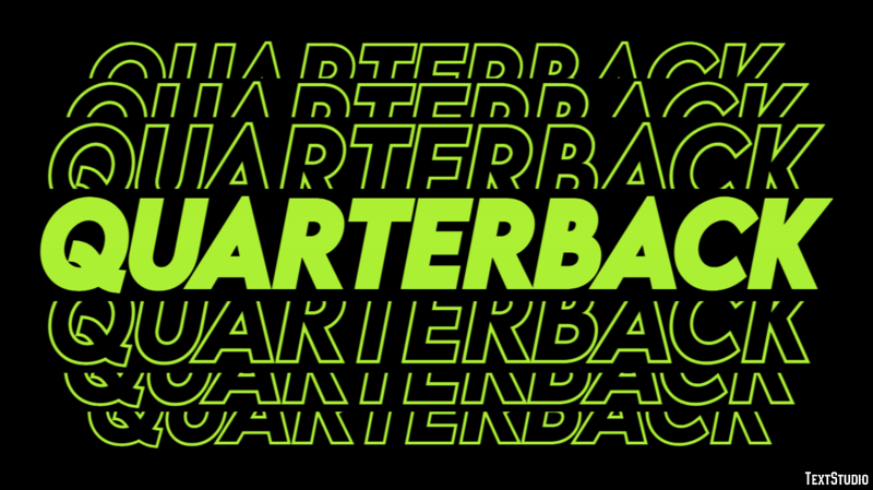 Quarterback Efecto de Texto