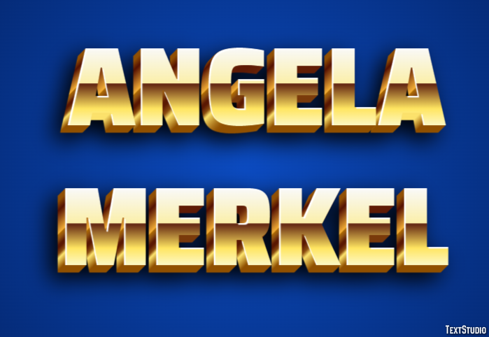 Angela Merkel Efeito de texto