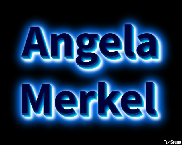 Angela Merkel Texteffekt