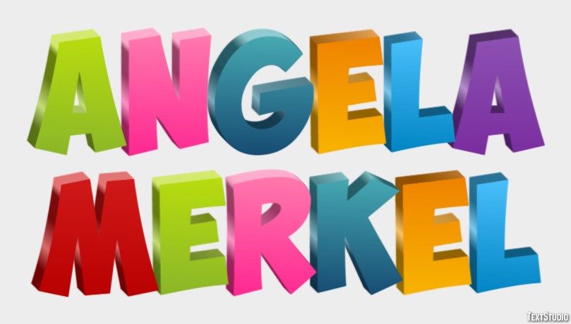 Angela Merkel Effetto testo