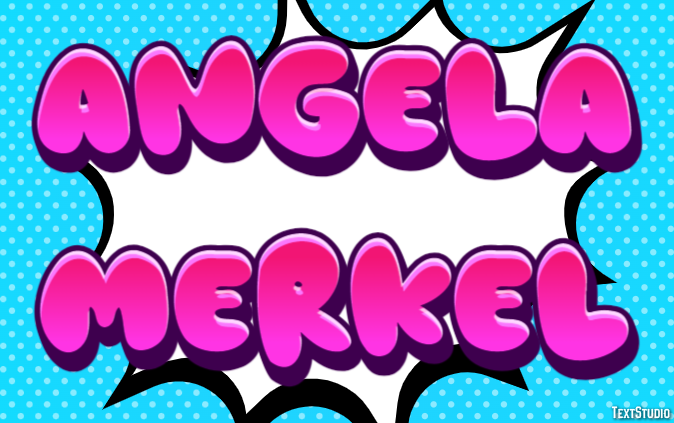 Angela Merkel Text Effect