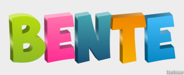 Bente Efecto de Texto