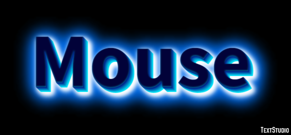 Mouse Text effect