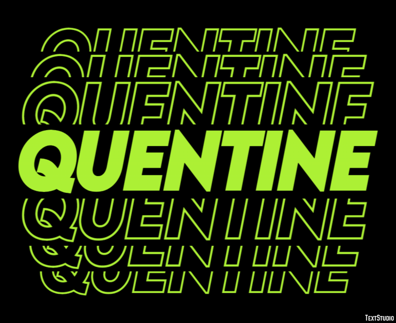 Quentine Effetto testo