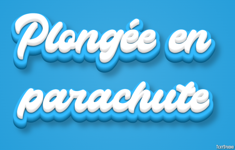 Plongée en parachute Effet de texte