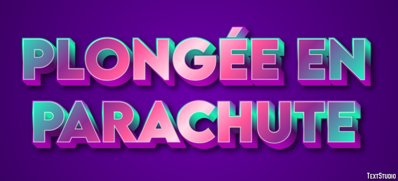 Plongée en parachute Effet de texte