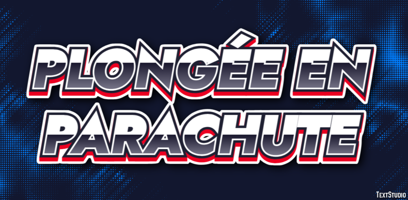 Plongée en parachute Efecto de Texto