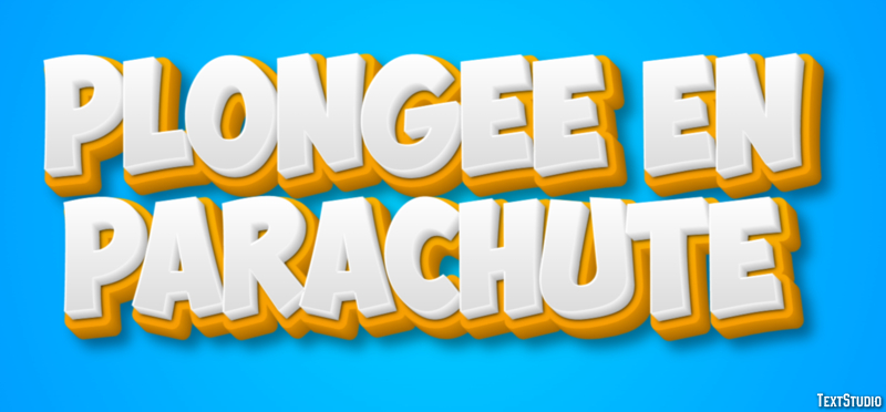 Plongée en parachute Effet de texte