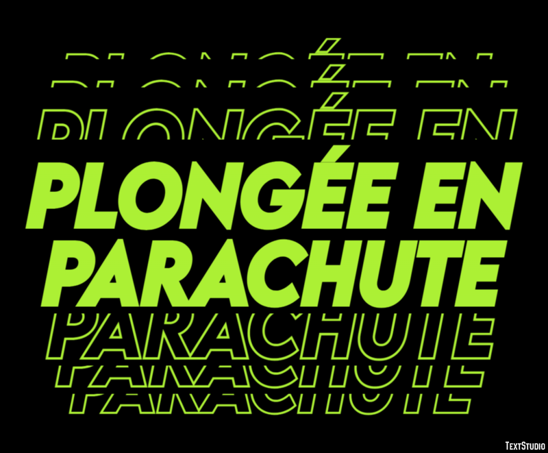 Plongée en parachute Effet de texte