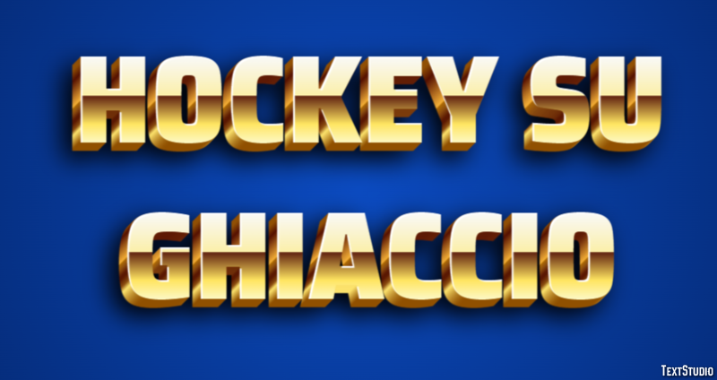 Hockey su ghiaccio Effetto testo