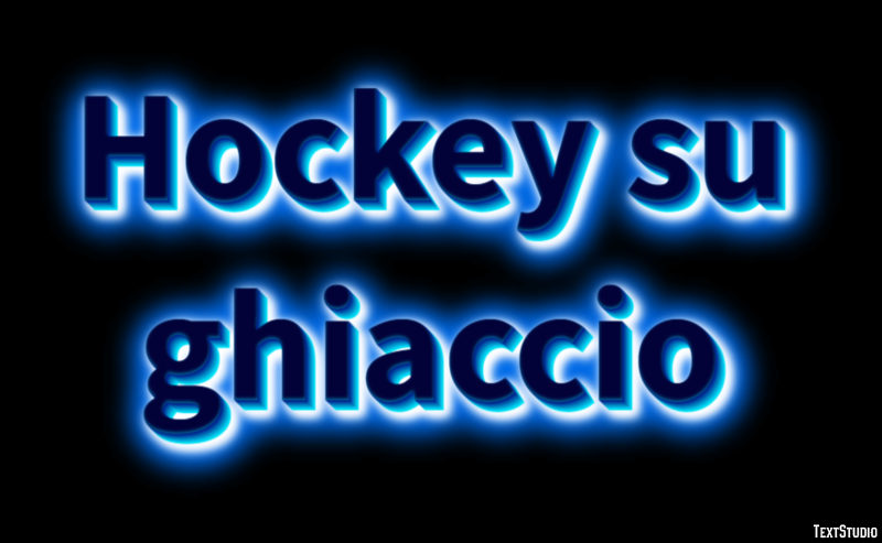 Hockey su ghiaccio Effetto testo