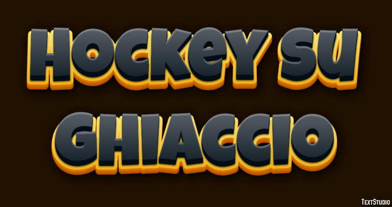 Hockey su ghiaccio Effetto testo